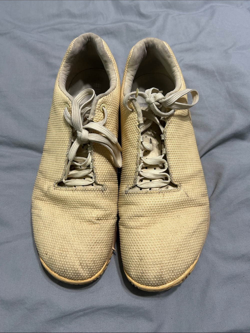 NOBULL Men's Cream Knit Lace-Up Sneakers